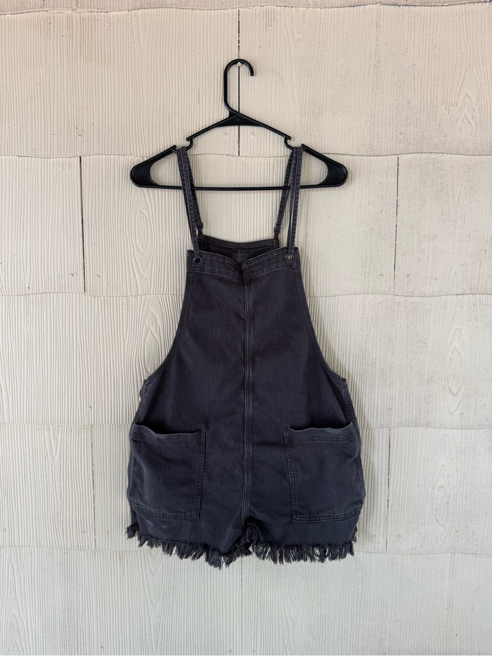 Aerie Denim Shortalls - Black